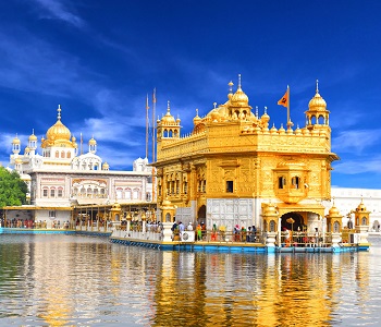 beautiful view of golden temple shri Harmandir Sahib in Amritsar